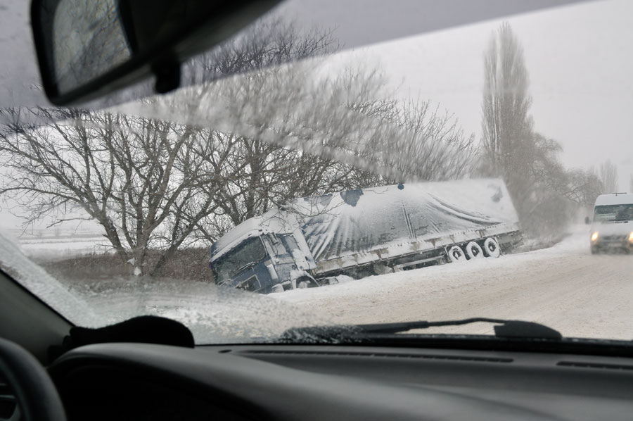 Зима на автомобильных дорогах Молдавии