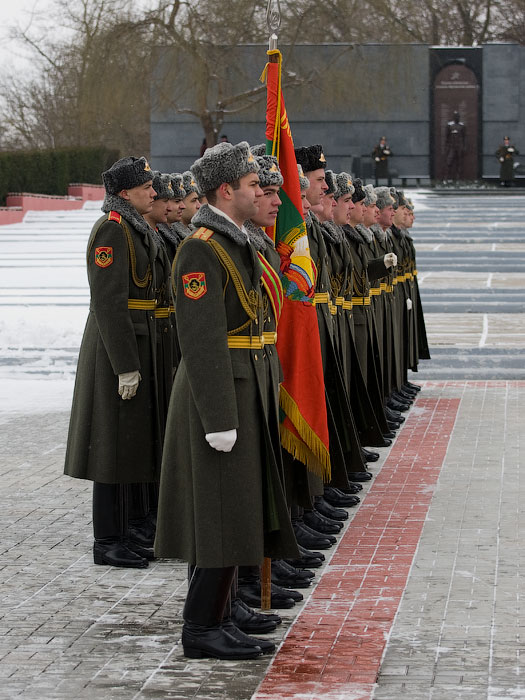 Церемония возложения цветов на Мемориале Славы в Тирасполе - 23 февраля 2011 года (3)